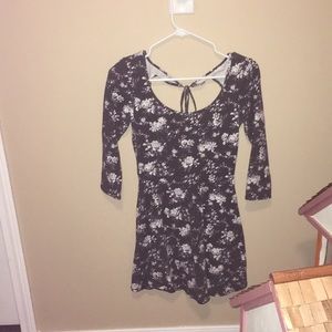 Floral black dress